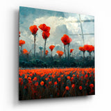 Coquelicot  Impression sur verre