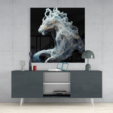 Smoky Horse Glass Wall Art  || Designer Collection | Insigne Art Design