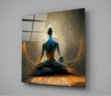 Meditation Glass Wall Art  || Designer Collection | Insigne Art Design