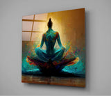 Meditation Glass Wall Art  || Designer Collection | Insigne Art Design