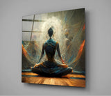 Meditation Glass Wall Art  || Designer Collection | Insigne Art Design