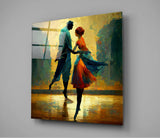 Dancing in the Rain Glass Wall Art  || Designers Collection | Insigne Art Design