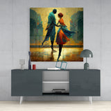 Dancing in the Rain Glass Wall Art  || Designers Collection | Insigne Art Design