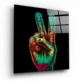 Peace Glass Wall Art  || Designer Collection