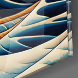 Waves Glass Wall Art  || Designer Collection | Insigne Art Design