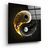 Arte della parete di vetro Ying e Yang || Collezione di designer