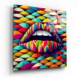 Lips Glass Wall Art  || Designer Collection