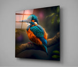 Kingfisher Glass Wall Art  || Designer Collection | Insigne Art Design