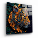 Arte de pared de vidrio de Tigre || Collezione di designer