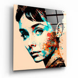 Audrey Hepburn Glass Wall Art  || Designers Collection | Insigne Art Design