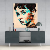 Audrey Hepburn Glass Wall Art  || Designers Collection | Insigne Art Design