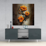 Timeless Flowers Glass Wall Art|| Designer Collection