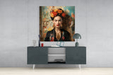 Frida Kahlo Glass Wall Art|| Designer Collection