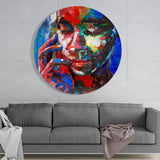 Colored Sadness Glass Wall Art