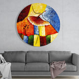 Abstract Flower Glass Wall Art