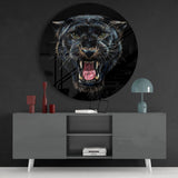 Black Panther Glass Wall Art