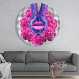 Pink Mixed Glass Wall Art