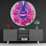 Pink Mixed Glass Wall Art