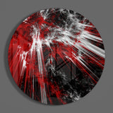 Red Explosion Glass Wall Art