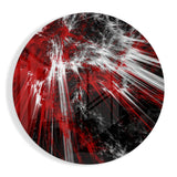 Red Explosion Glass Wall Art