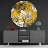 Abstract Flower Glass Wall Art