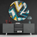 Zigzag Glass Wall Art