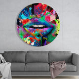 Colored Lip Glass Wall Art