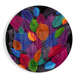 Colorful Leaves Glass Wall Art