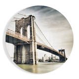 le pont de Brooklyn Impression sur verre