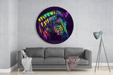 Colorful Zebra Glass Wall Art