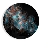 Blue Explosion Glass Wall Art