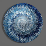 Blue Splash Glass Wall Art