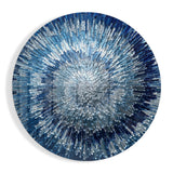 Blauer Spritzer Glasbild