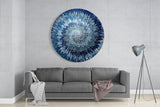 Blue Splash Glass Wall Art