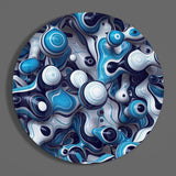 Elegant Blue Mix Glass Wall Art