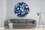 Elegant Blue Mix Glass Wall Art