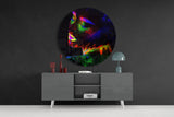 Neon Woman Glass Wall Art