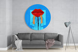 Lip Head Glass Wall Art