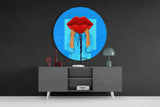 Lip Head Glass Wall Art