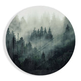 Foggy Forest Glass Wall Art