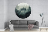 Foggy Forest Glass Wall Art