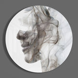 Smoke Face Glass Wall Art