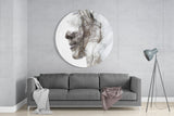 Smoke Face Glass Wall Art