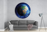 World Glass Wall Art