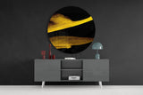 Yellow Abstract Glass Wall Art