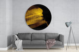 Yellow Abstract Glass Wall Art