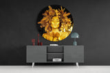 Gold Woman Glass Wall Art