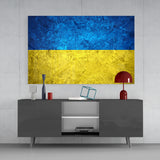 Flag of Ukraine Glass Wall Art