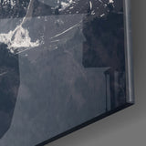 Snowy Mountains Glass Wall Art