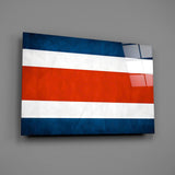 Flag of Costa Rica Glass Wall Art